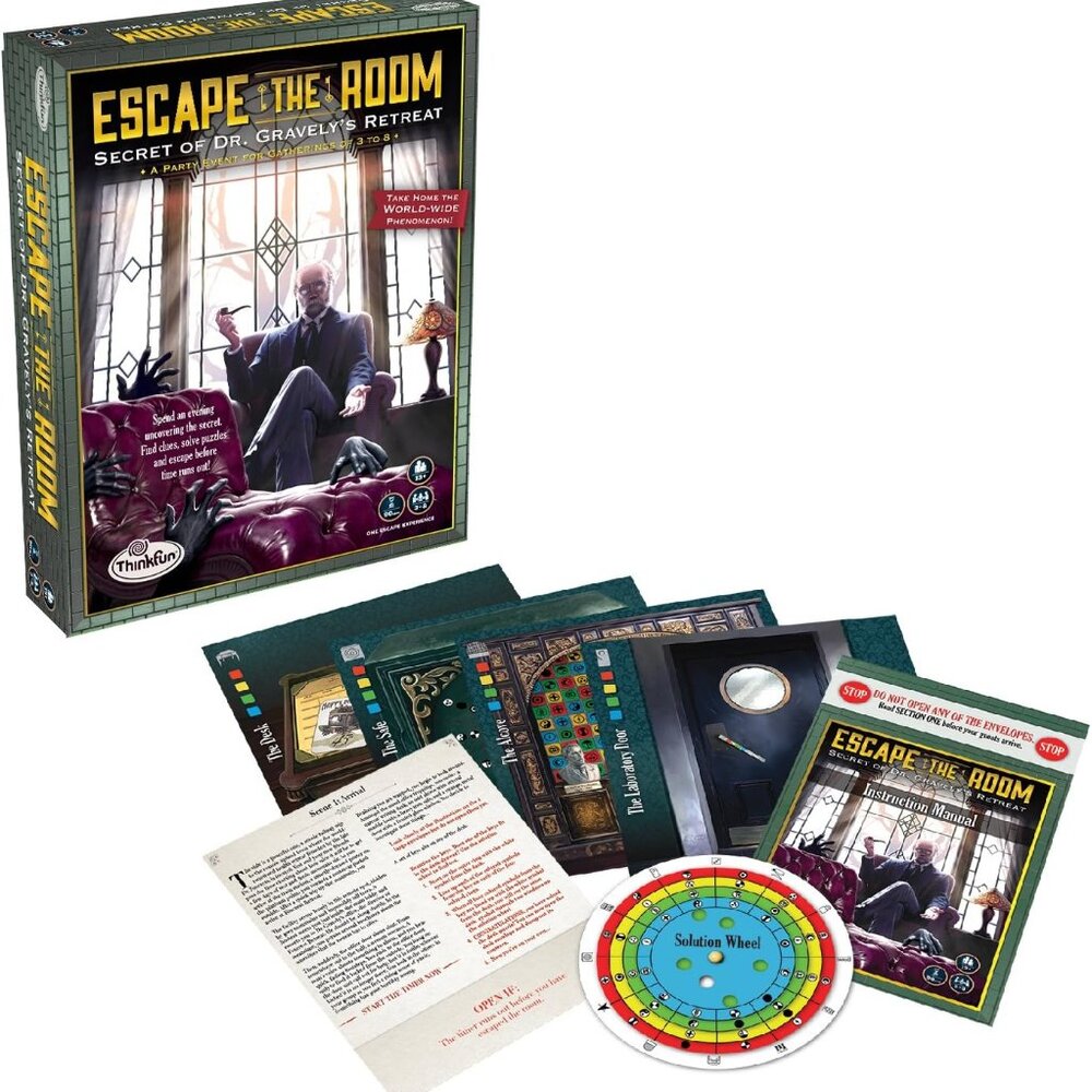 New Sealed ThinkFun Escape The Room Secret of Dr. Gravely's Retreat - English